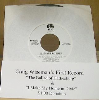 Sleeve of Craig Wiseman's first record