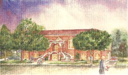 Watercolor of The Hattiesburg Cultural Center