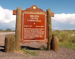 Belen, New Mexico on the Camino Real Sign