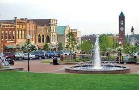 Downtown scene in Spartanburg, South Carolina
