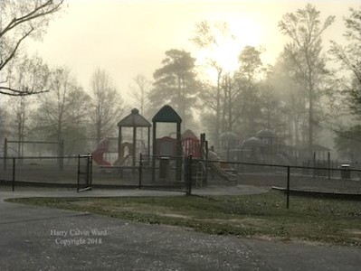 Sunrise at a playground