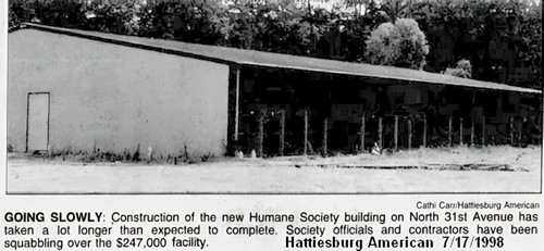 Rebuilt shelter in 1998