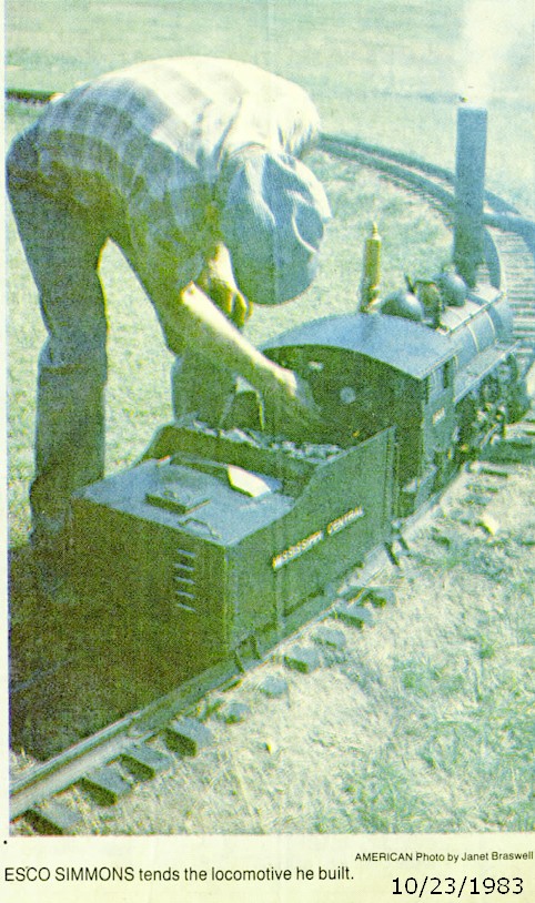 Esco Simmons & his locomotive