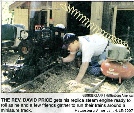 David Price & his replica steam engine