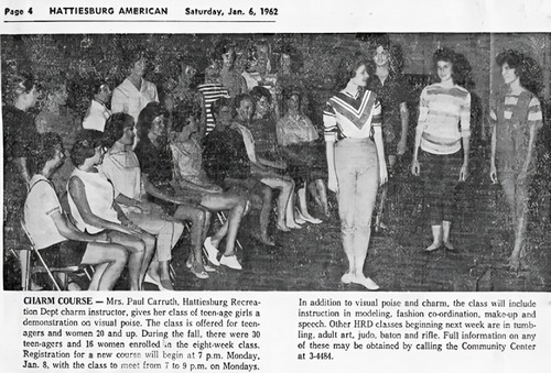 An instructor teaches visual poise to women
