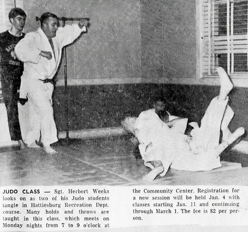Participants engage in a judo class