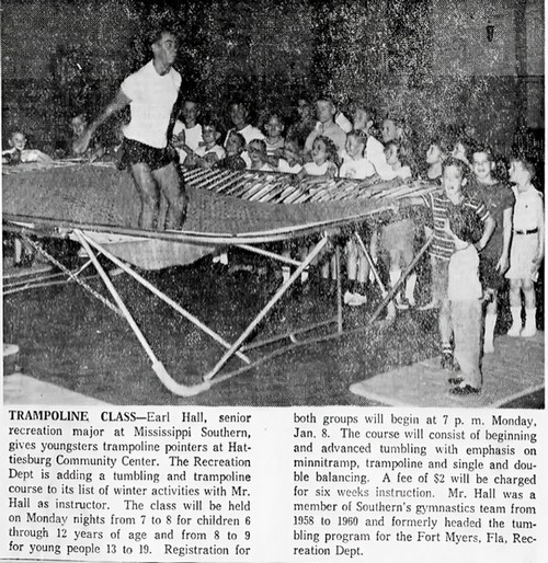 An instructor conducts a trampoline class