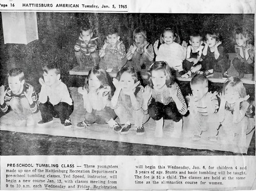 Children participate in a tumbling class